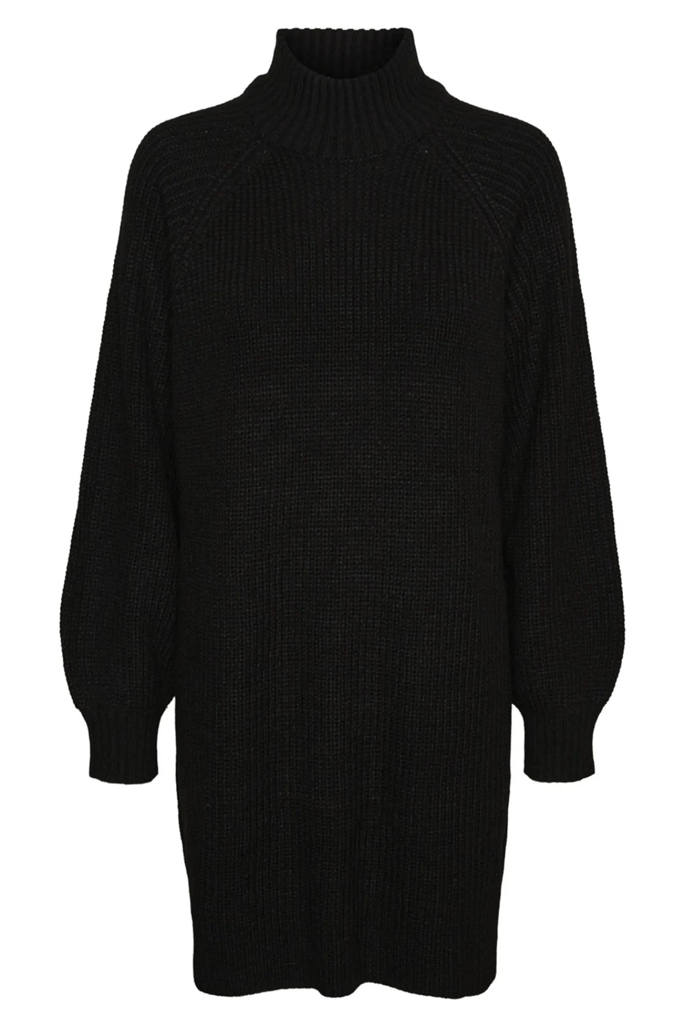 Noisy May Vestido Punto Cuello Alto Negro New