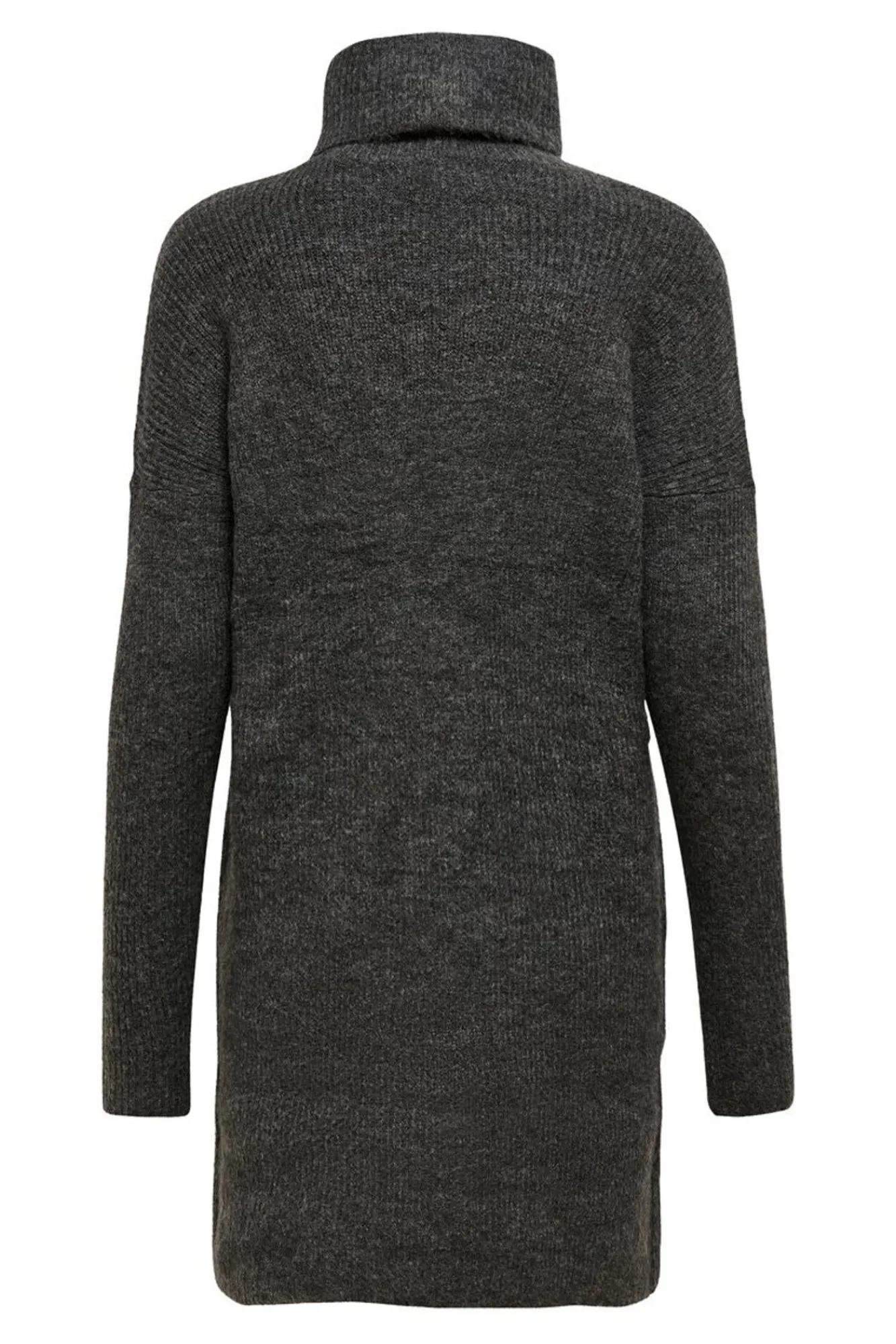 Only Vestido Punto Cuello Cisne Gris Medio Outlet