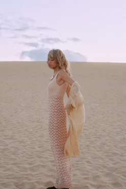 Slowlove Vestido Punto Ondas Marfil Clearance