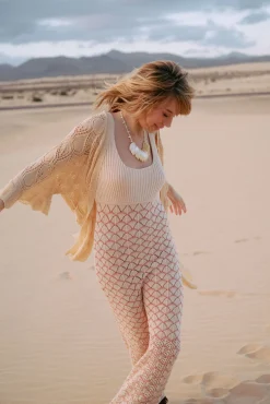 Slowlove Vestido Punto Ondas Marfil Clearance