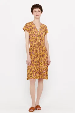 Cortefiel Vestido Punto Plisado Estampado Estampado Blanco Online