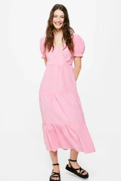 * Vestido Rosa Popelin Paneles Morado