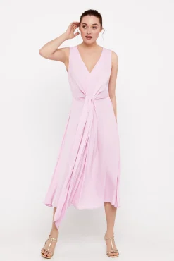 Cortefiel Vestido Satinado Sostenible Lila New