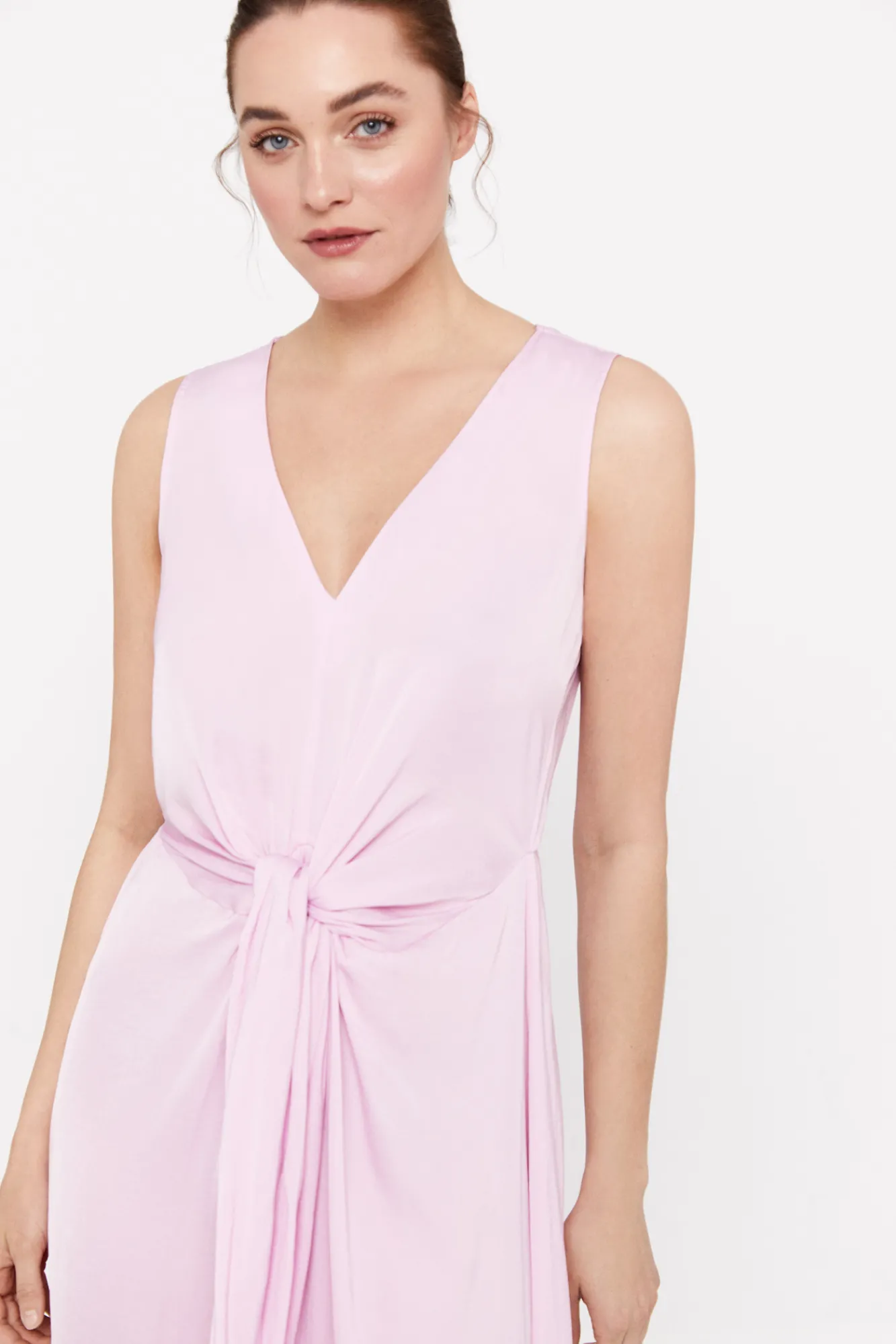 Cortefiel Vestido Satinado Sostenible Lila New