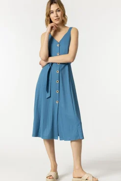 Tiffosi Vestido Shara Azul Medio New