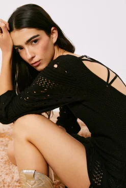 High Spirits Vestido Sparky Negro Sale