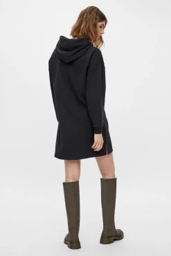 Pieces Vestido Sudadera Negro Hot