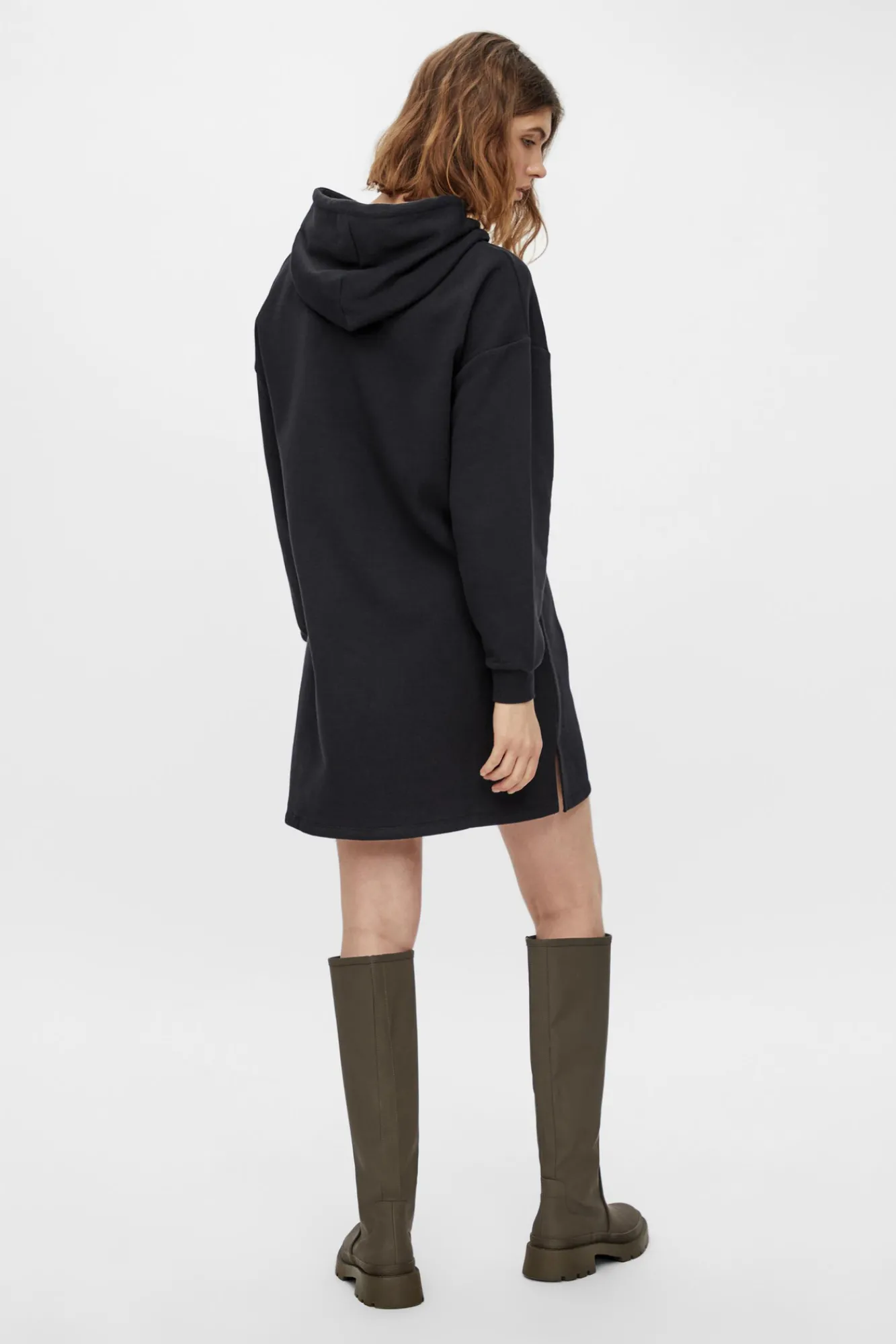 Pieces Vestido Sudadera Negro Hot