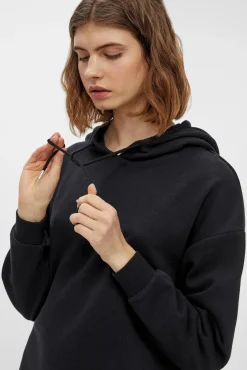 Pieces Vestido Sudadera Negro Hot