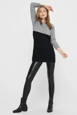 Only Vestido Suelto Manga Raglan Gris Medio Clearance
