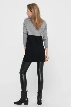 Only Vestido Suelto Manga Raglan Gris Medio Clearance