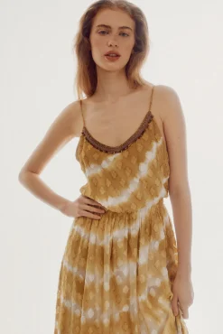 Slowlove Vestido Tie Dye Dorado Online