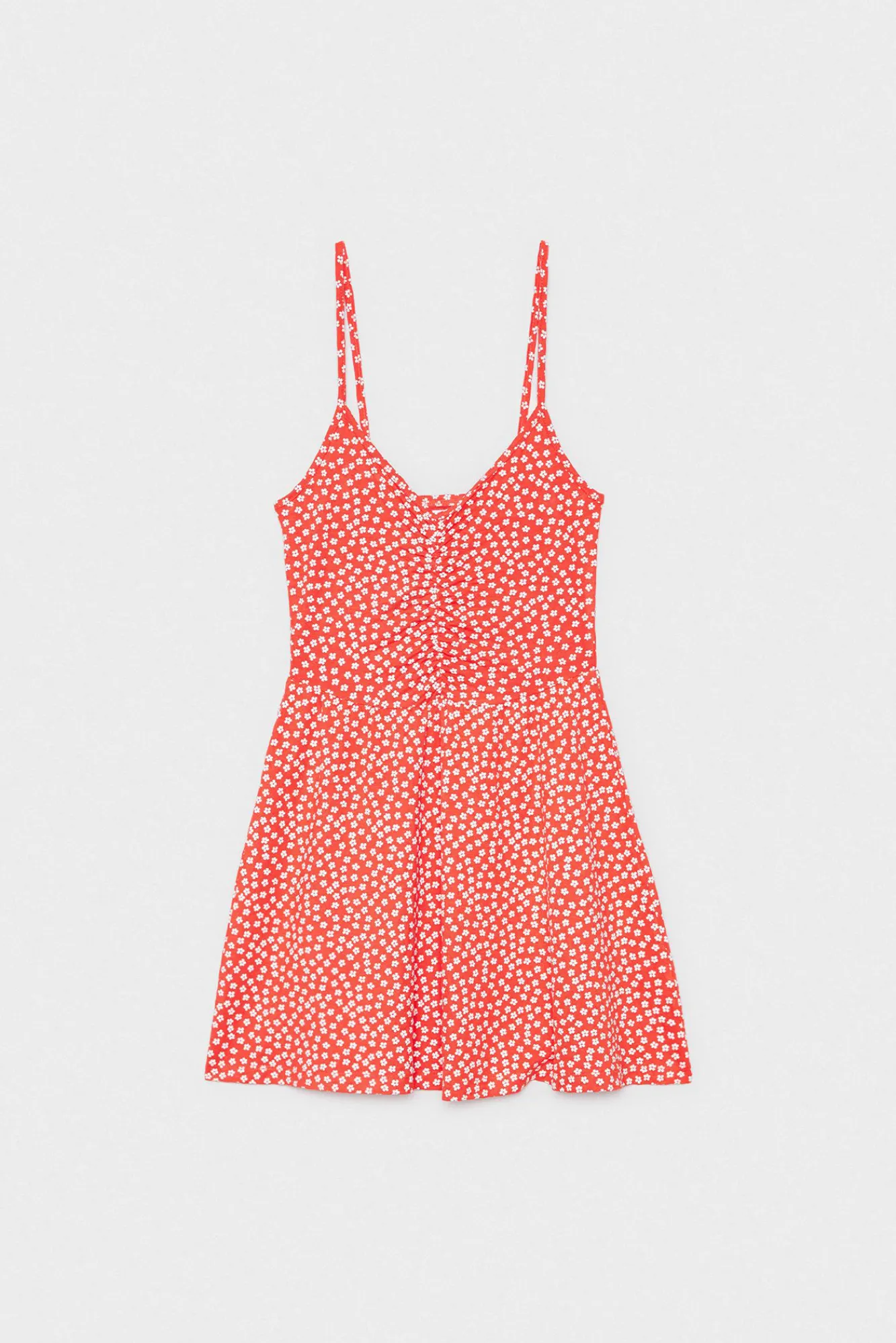 Inside Vestido Tirantes Frunce Rojo Clearance