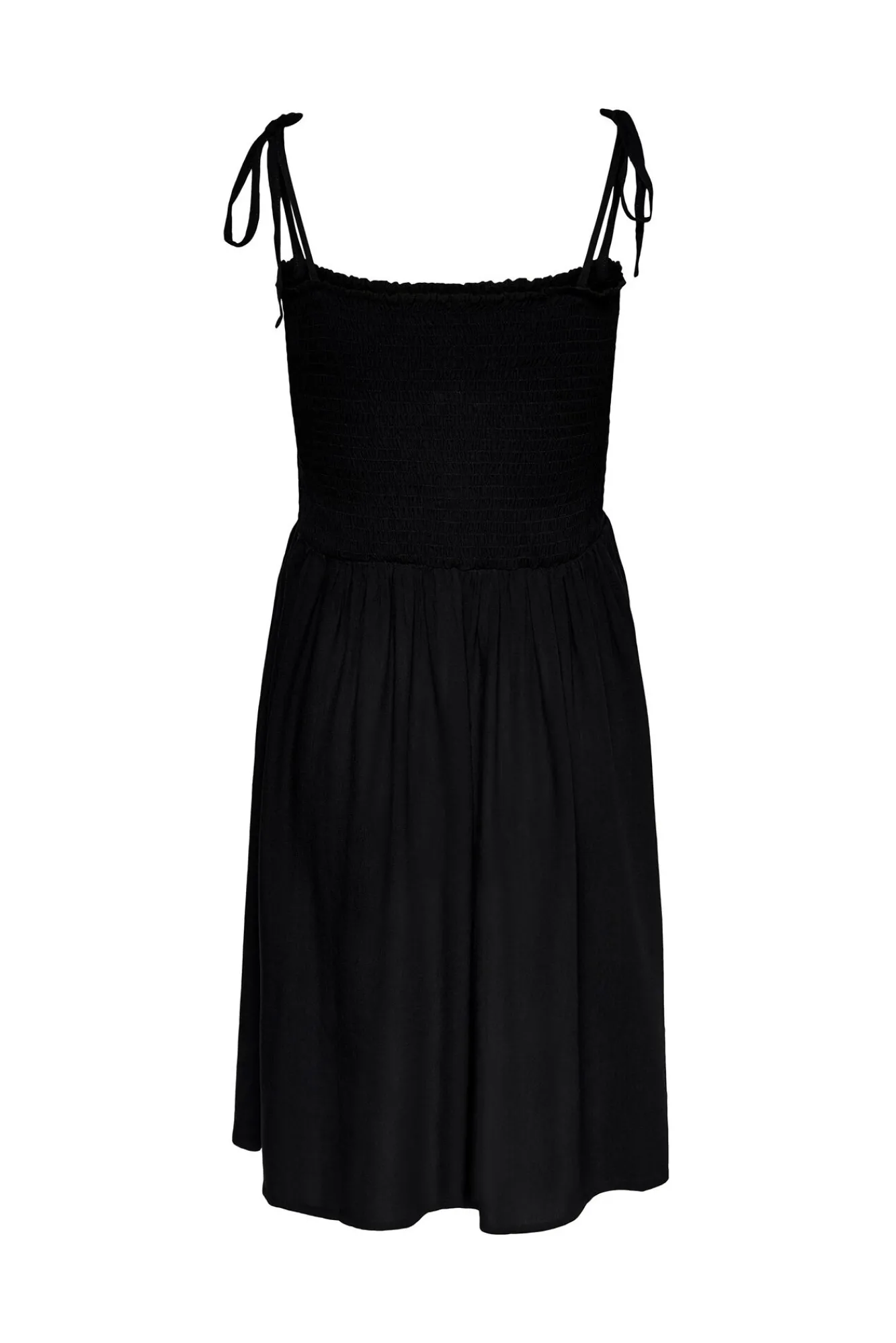 Only Vestido Tirantes Nido De Abeja Negro Outlet