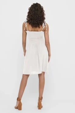 Only Vestido Tirantes Nido De Abeja Blanco Hot