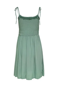 Only Vestido Tirantes Nido De Abeja Verde New