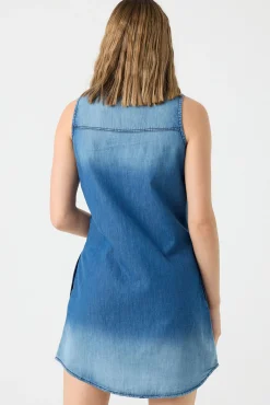 Inside Vestido Vaquero Camisero Sisa Azul Medio Sale
