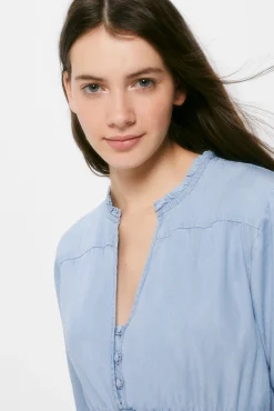 * Vestido Vaquero Tencel Azul Medio Online