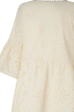 Pepe Jeans Vestido Voluminoso Con Detalles Bordados. Marron Clearance