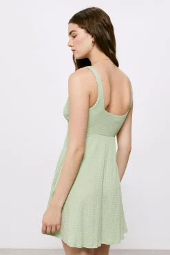High Spirits Vestido Wake Kaki Claro New