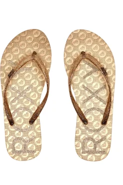 Roxy Viva Sparkle - Sandalias Para Mujer Beige Hot