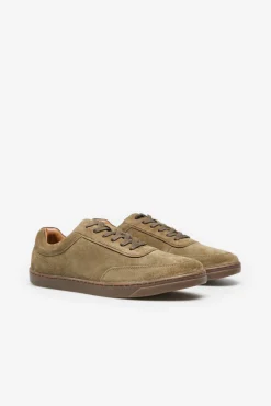 Cortefiel Zapatilla Tipo Basket Piel Kaki Best