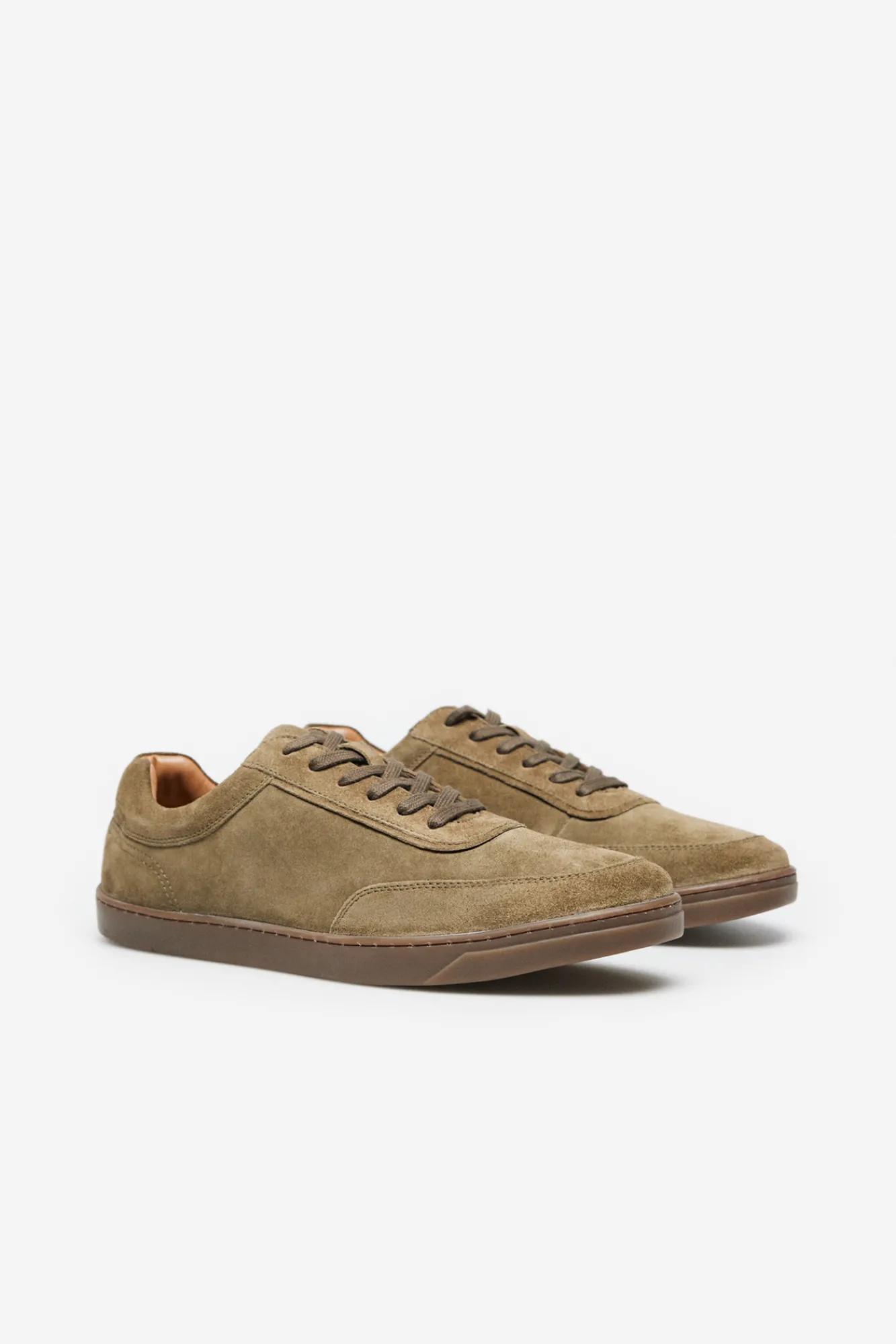 Cortefiel Zapatilla Tipo Basket Piel Kaki Best