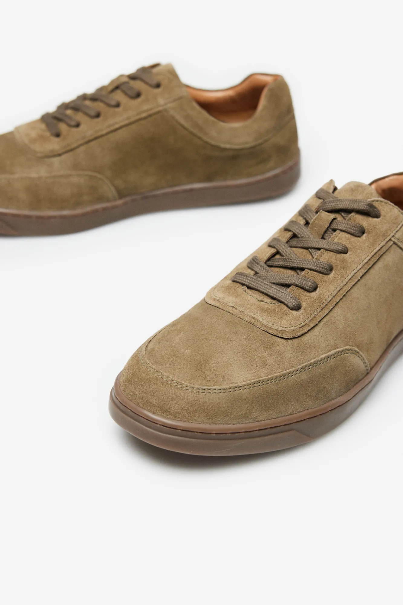 Cortefiel Zapatilla Tipo Basket Piel Kaki Best