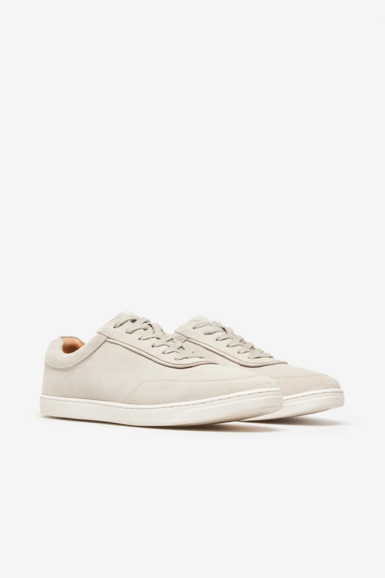 Cortefiel Zapatilla Tipo Basket Piel Beige Hot