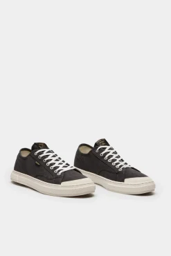 Superdry Zapatillas Deportivas Veganas De Lona Y Cana Baja Negro New