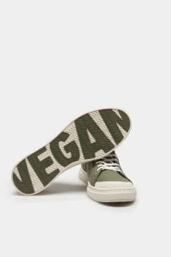 Superdry Zapatillas Deportivas Veganas De Lona Y Cana Baja Kaki Claro New