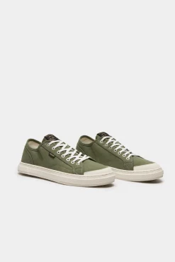 Superdry Zapatillas Deportivas Veganas De Lona Y Cana Baja Kaki Claro New