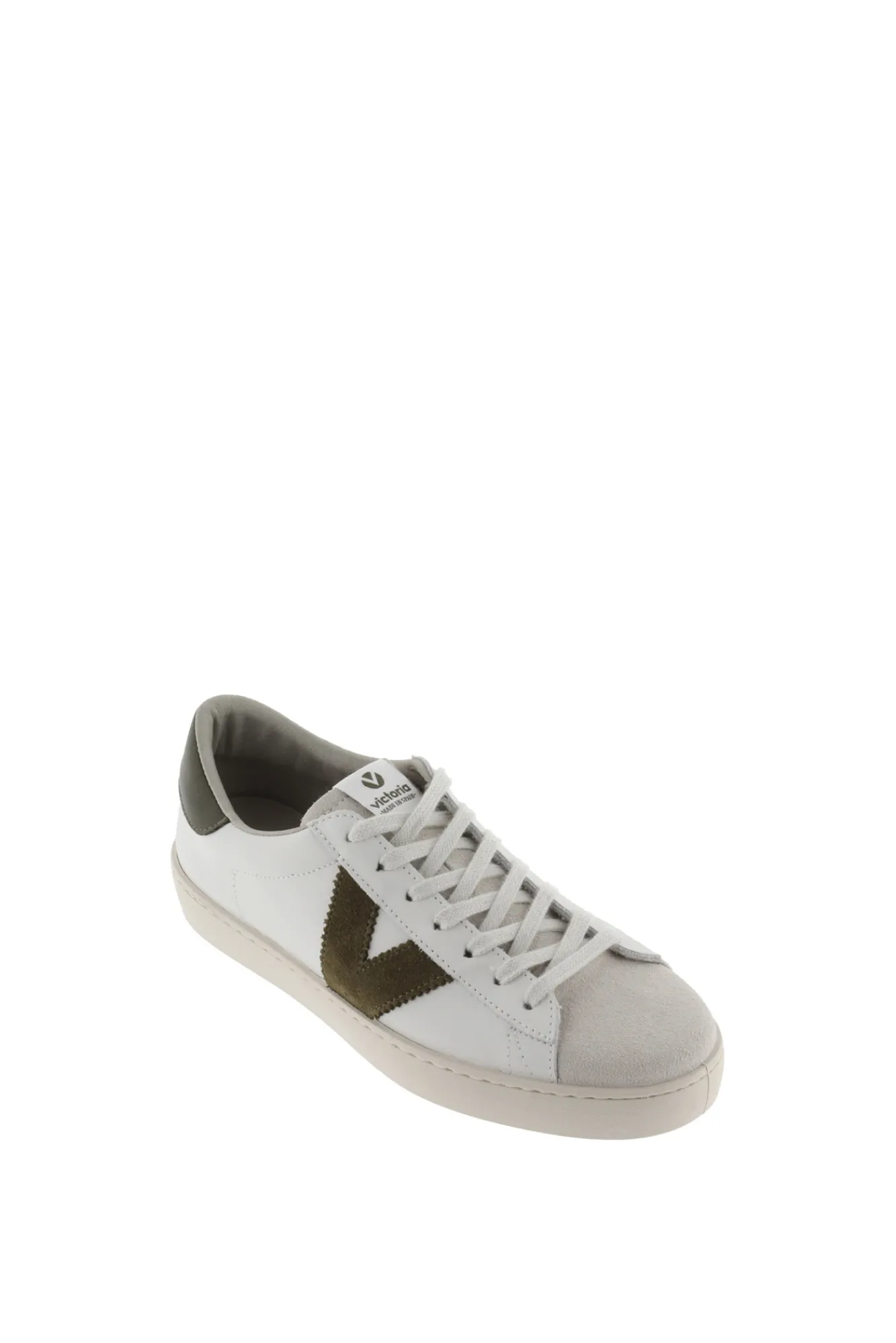 Victoria Zapatillas Piel Y Serraje Kaki Oscuro New