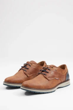 Inside Zapato Clasico Blucher Combina Marron Oscuro Sale