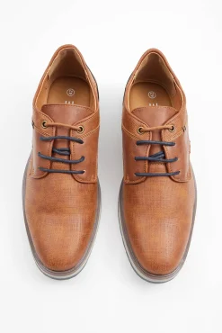 Inside Zapato Clasico Blucher Combina Marron Oscuro Sale