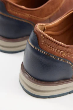 Inside Zapato Clasico Blucher Combina Marron Oscuro Sale