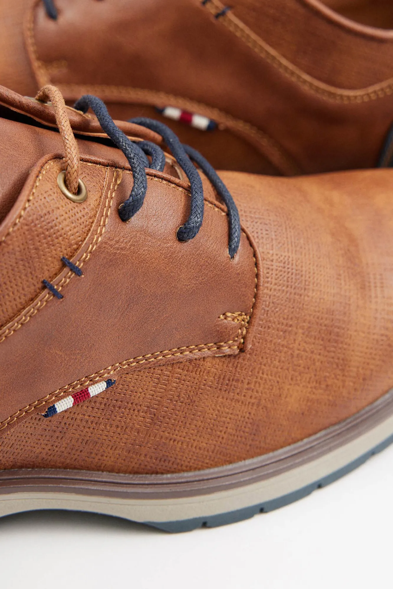 Inside Zapato Clasico Blucher Combina Marron Oscuro Sale