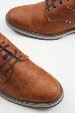 Inside Zapato Clasico Blucher Combina Marron Oscuro Sale
