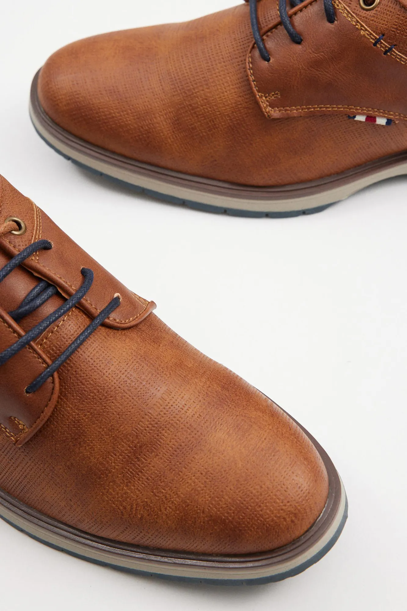 Inside Zapato Clasico Blucher Combina Marron Oscuro Sale