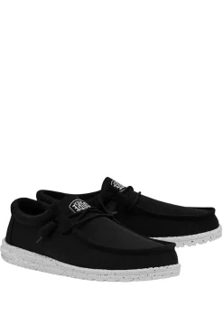 Dude Shoes Zapato Mocasin Wally Slub Negro Discount