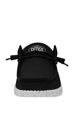 Dude Shoes Zapato Mocasin Wally Slub Negro Discount