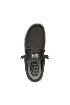 Dude Shoes Zapato Mocasin Wally Slub Gris Oscuro Online