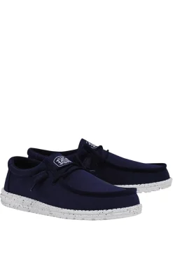 Dude Shoes Zapato Mocasin Wally Slub Navy Sale