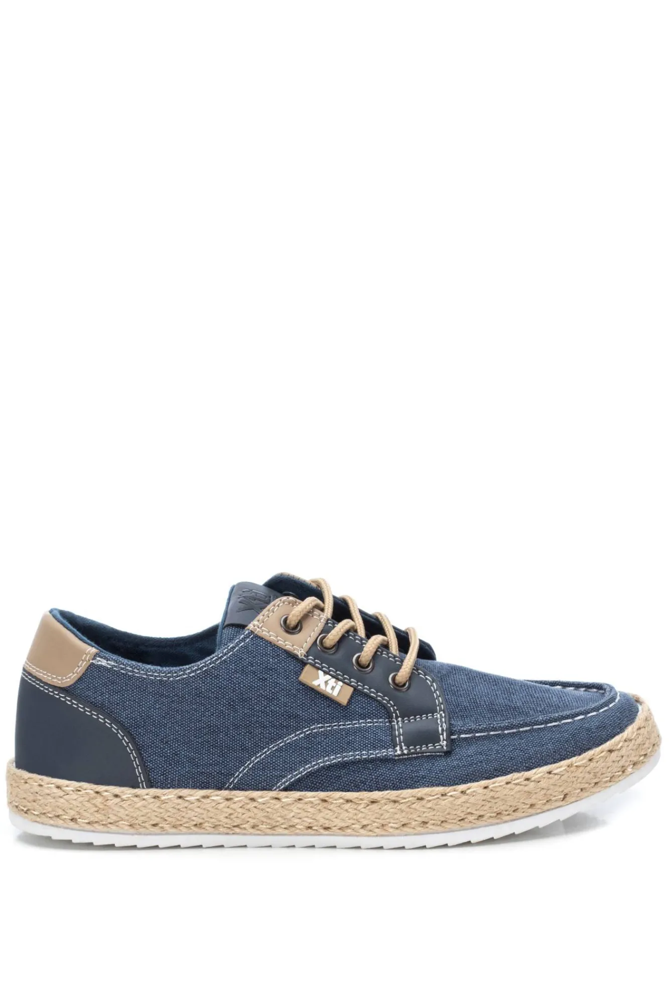 Xti Zapatos Cordones Suela Yute Azul Medio New