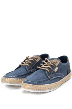 Xti Zapatos Cordones Suela Yute Azul Medio New