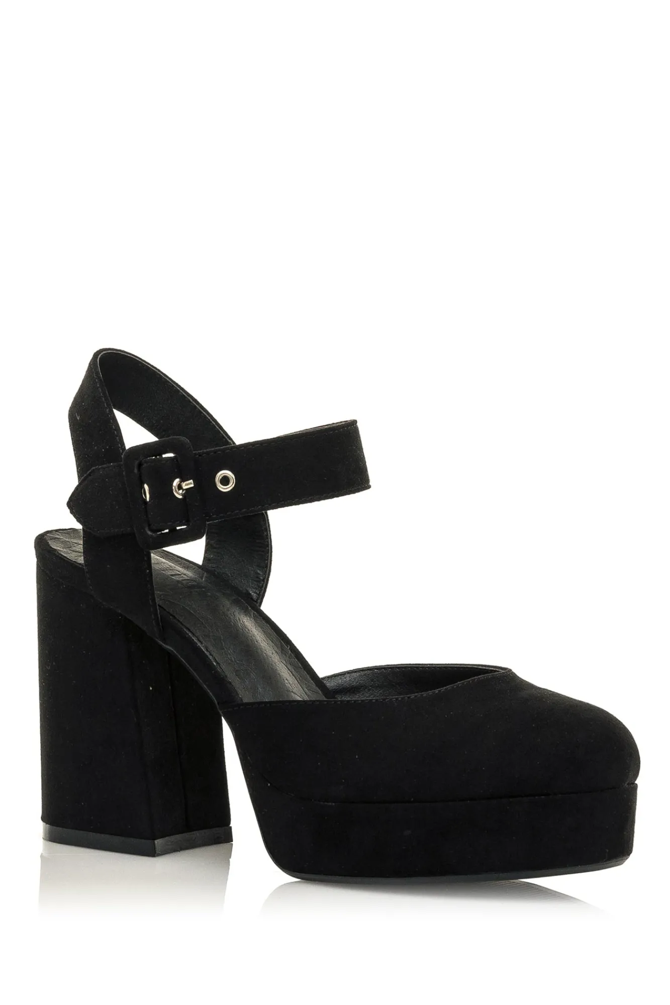 Mustang Zapatos De Tacon Ancho New Naomi Negro Discount