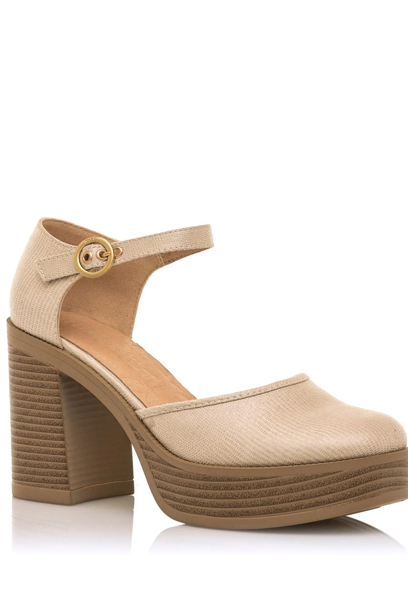 Mustang Zapatos De Tacon Con Plataforma New 67 Marron New